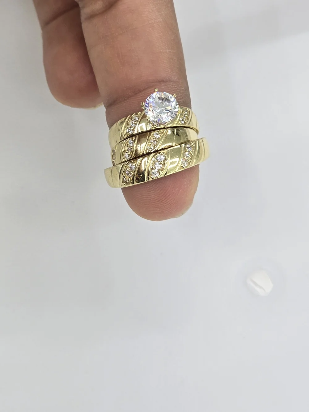 10k Real Gold Wedding Trioset For Women